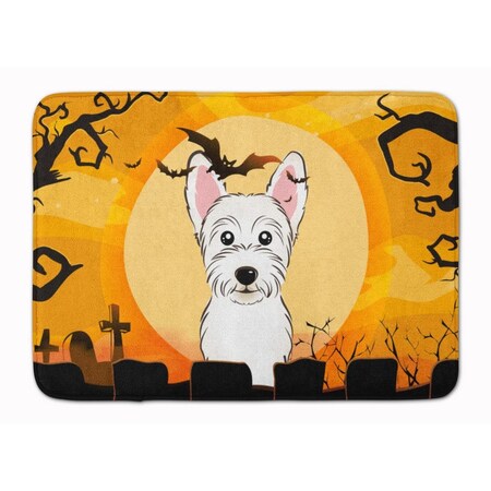 Carolines Treasures Halloween Westie Machine Washable Memory Foam Mat BB1784RUG